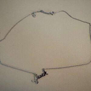 Larissa Loden Silver F*ck Necklace